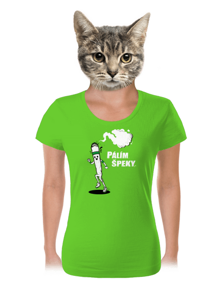 Pálím špeky dámské tričko Apple Green