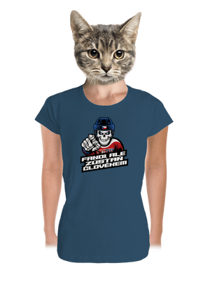 Fandi, ale zůstaň člověkem dámské tričko premium Petrol Blue