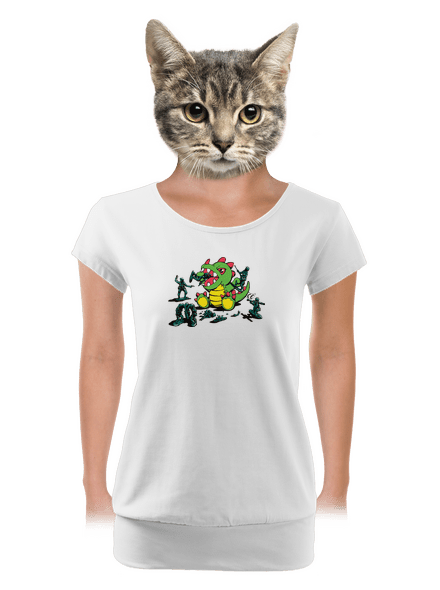 Hračky dámské tričko s lemem White