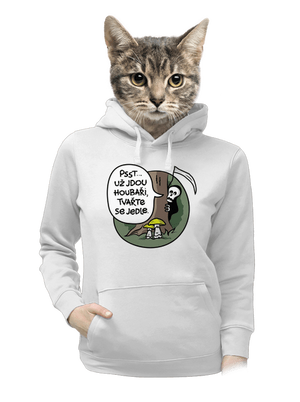 Muchomůrky zelené dámská mikina klokanka White