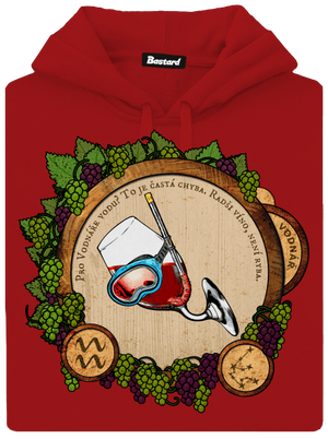 Vinný horoskop: Vodnář dámská mikina klokanka Red Mal