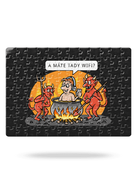Wifi v pekle puzzle White