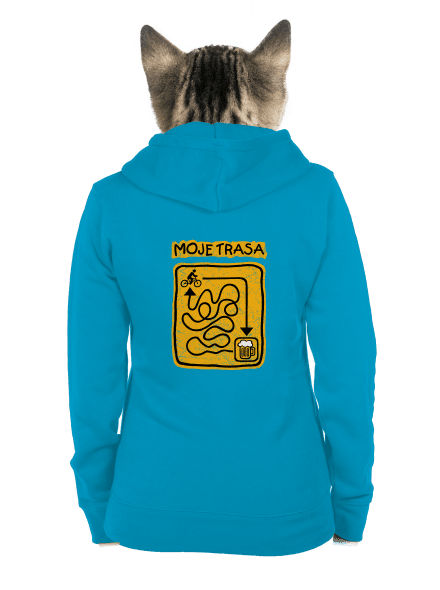 Moje trasa dámská mikina na zip Blue Atol
