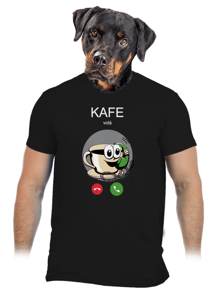Kafe volá pánské tričko Black