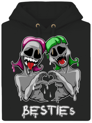 Besties unisex mikina premium Dark Black