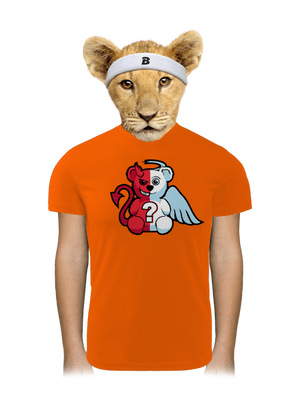 Anděl vs. ďábel dětské sportovní tričko Neon Orange