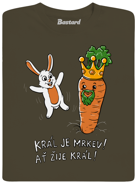 Král je mrkev, ať žije král pánské dlouhý rukáv Urban Khaki