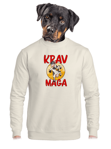 Krav Maga unisex mikina bez kapuce Off White