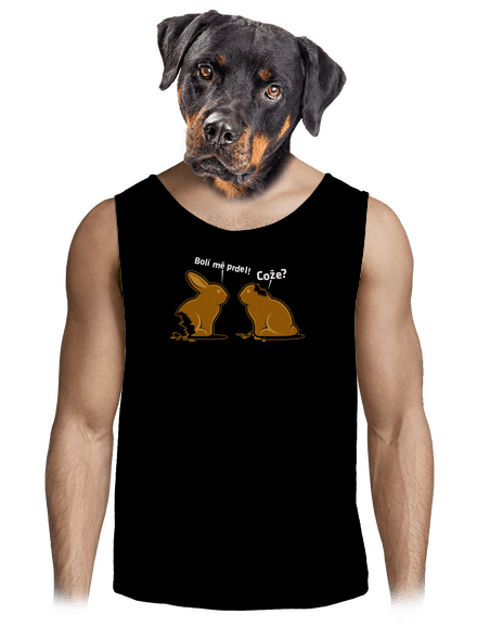 Bolí mě prdel pánské tílko Black
