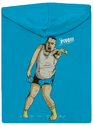 Beer zombie dámská mikina na zip Blue Atol