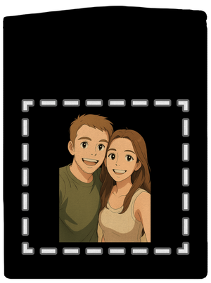 Ghibli efekt z vlastní fotky dámská mikina na zip Black