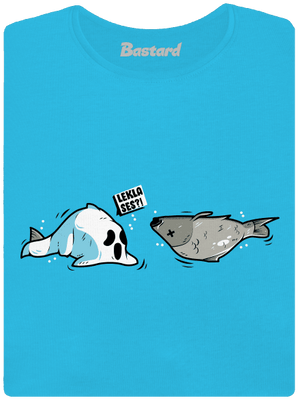 Leklá ryba dámské tričko s lemem Blue Atol