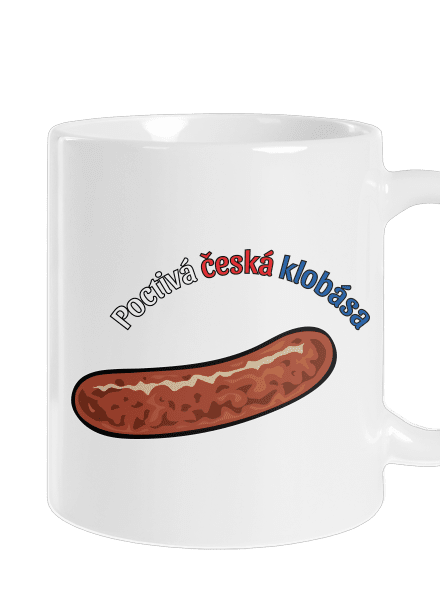 Poctivá buchta a klobása klasický hrnek White