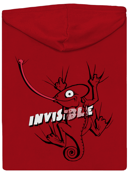 Invisible chameleon pánská mikina na zip Red