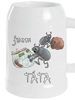 Jsem táta a máma půllitr White