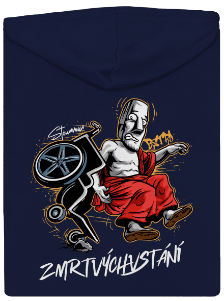 Zmrtvýchvstání pánská mikina na zip Navy