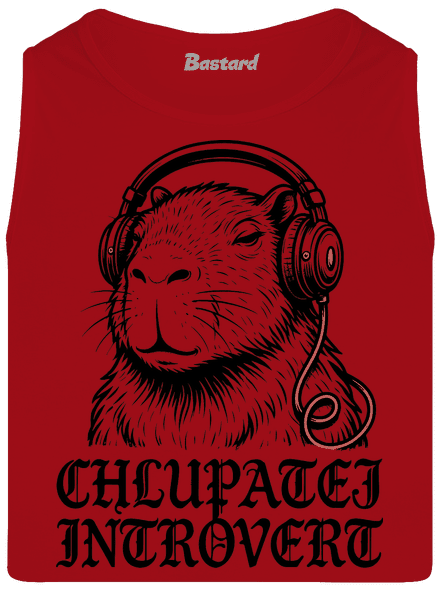 Chlupatej introvert pánské tílko Red