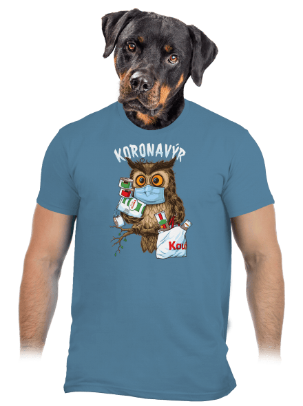 Koronavýr pánské tričko Stone Blue