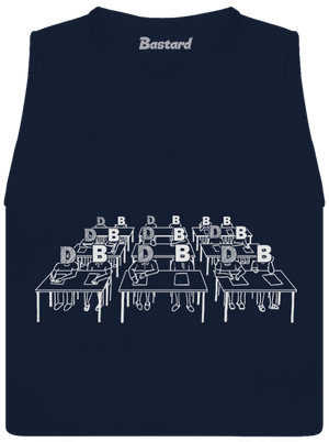 Cimrman: Debil, blbeček dámské tílko volné Navy