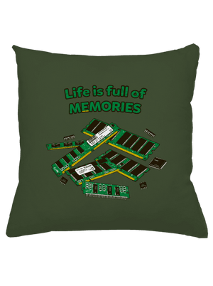 Uchováno v paměti polštář Olive Green