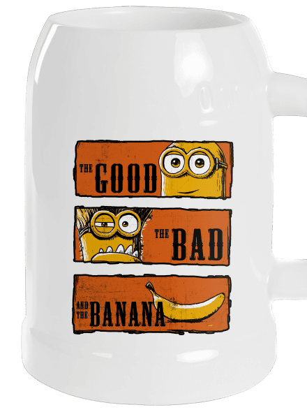 Hodný zlý a banán půllitr White