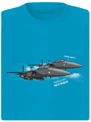 Stíhačka nestíhá dámské sportovní tričko Blue Atol