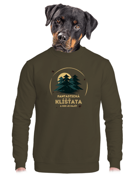 Fantastická klíšťata unisex mikina bez kapuce Urban Khaki