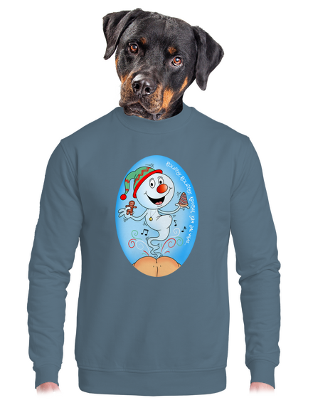 Vánoční duch unisex mikina bez kapuce Nordic Blue