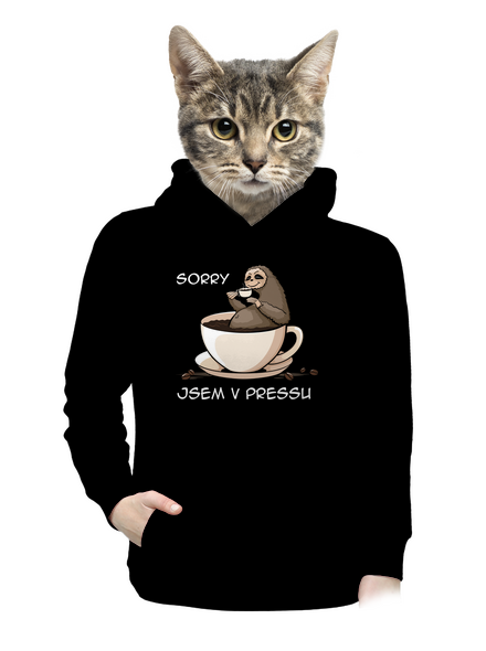 V pressu dámská mikina klokanka Black