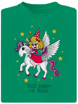 Holka ve škole dětské sportovní tričko Kelly Green Mal