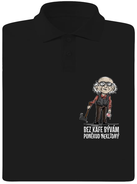 Neklidný bez kafe pánská polokošile Black
