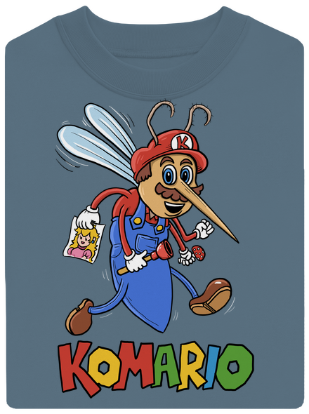 Komario unisex mikina bez kapuce Nordic Blue