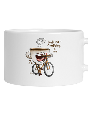 Jedu na kofeinu hrnek makronka White