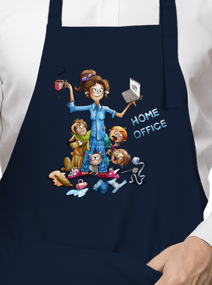 Maminčin home office zástěra Navy