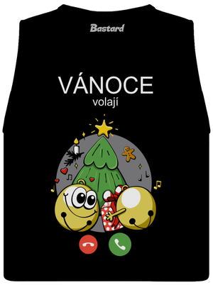 Vánoce volají dámské tílko volné Black