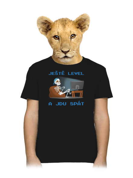 Ještě level dětské tričko Black