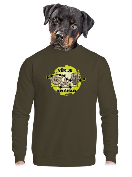 Věk je jen číslo unisex mikina bez kapuce Urban Khaki