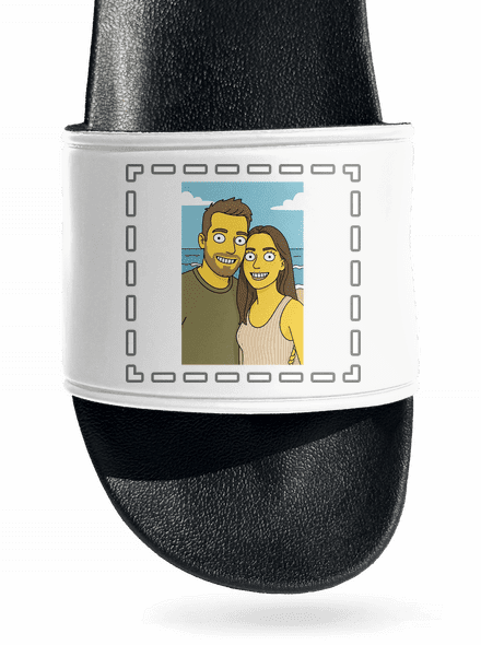 Simpsonovi z vlastní fotky pantofle White