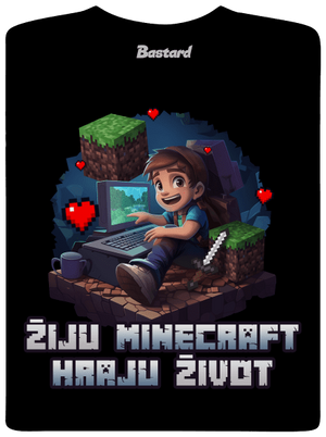 Žiju Minecraft dětské tričko Black