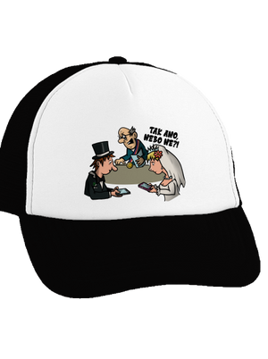 Svatební obřad kšiltovka truckerka Black cap