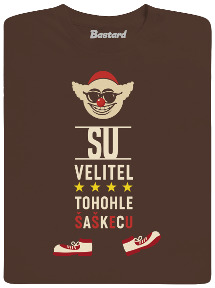 Velitel šaškecu pánské tričko Brown