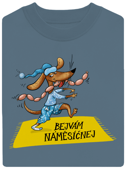Bejvám náměsíčnej unisex mikina bez kapuce Nordic Blue
