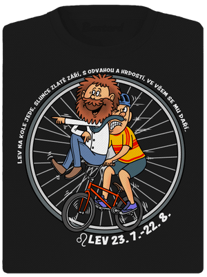 Cyklistický horoskop: Lev dámské sportovní tričko Black
