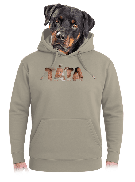 Nápis táta z vlastních fotek unisex mikina premium Pastel Macchiato