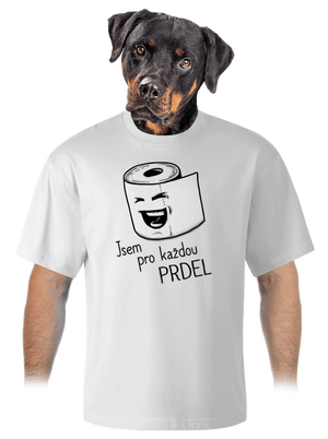 Prdel unisex tričko oversized White