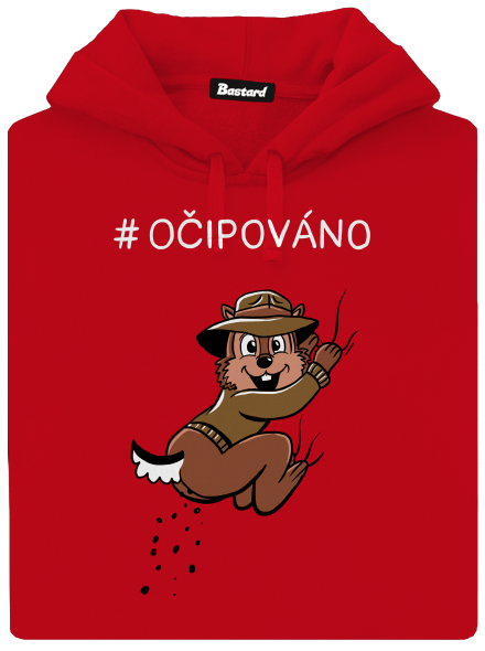 Očipováno pánská mikina klokanka Red