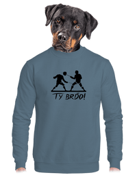 unisex mikina bez kapuce