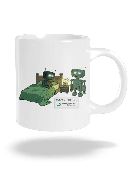 Robotí romantika velký hrnek White