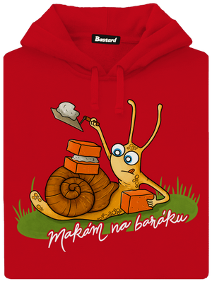 Makám na baráku pánská mikina klokanka Red
