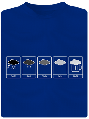 Předpověď počasí pánské sportovní tričko Royal Blue Mal